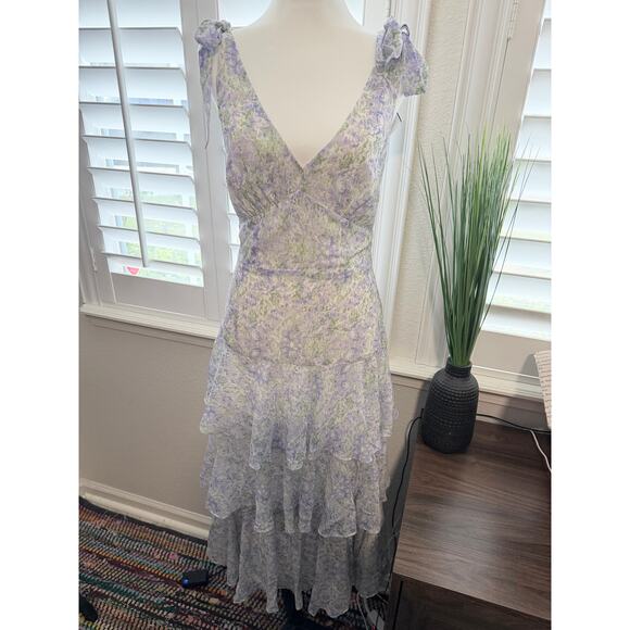 ASTR The Label Tiered Shoulder Tie Dress - Picture 2 of 7